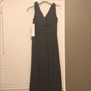 Bill Levkoff Charcoal Bridesmaid Dress. Style #768